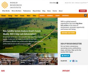 world resources institute support sustainability